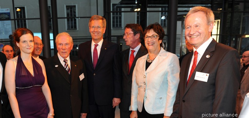 Empfang zum 60 j&auml;hrigen Jubil&auml;um des DBS mit Bundespr&auml;sident Christian Wulff, Erhart K&ouml;rting, Friedhelm Beucher und anderen