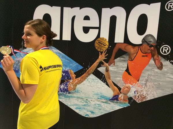 Gr&uuml;&szlig;e von der EM2014 an alle HappySwimmers - www.arenahappyswimmers.com