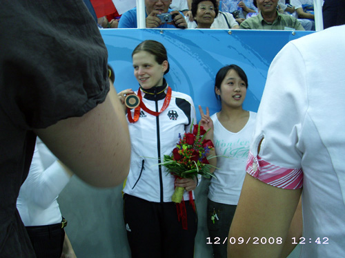 Bronze �ber 100m Freistil