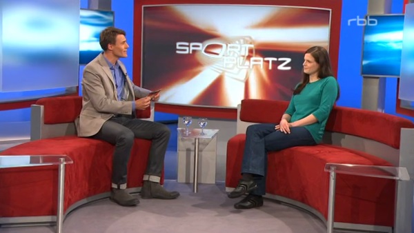 Dietmar Teige mit mir im Gespr&auml;ch im RBB Sportplatz
