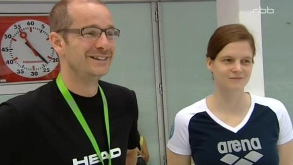 Mit meinem Trainer Matthias Ulm im Interview fuer RBB Aktuell